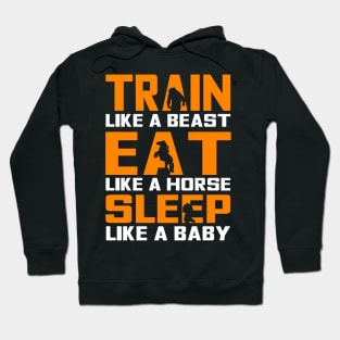 Train Eat Sleep - For Gym & Fitness Hoodie